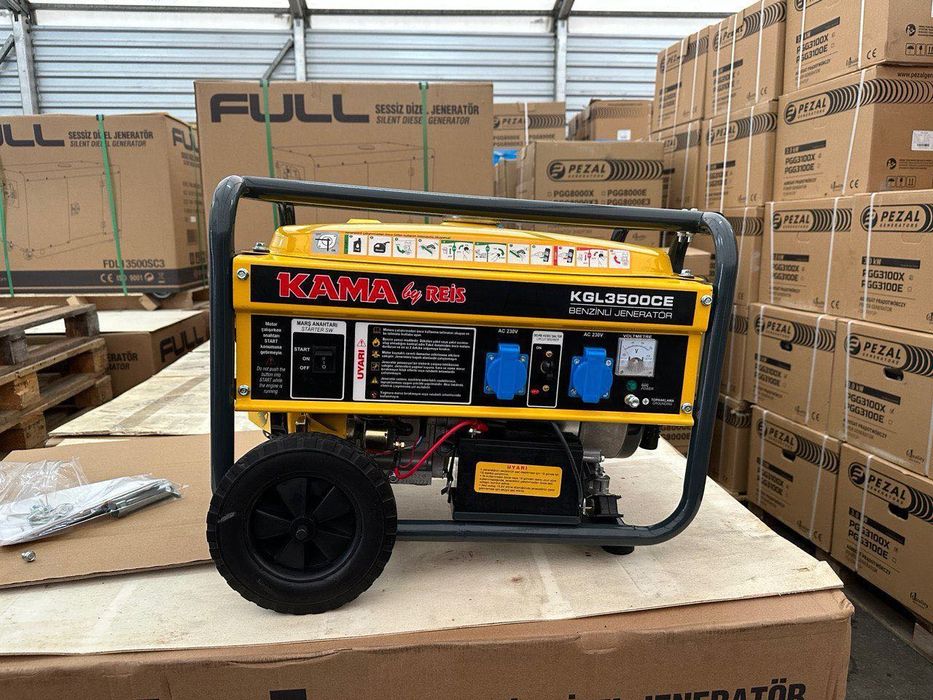 Генератор однофазний бензиновый KAMA KGL 3500CE (2,8 кВт)