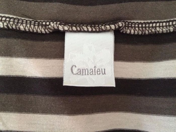 Camisola riscas manga 3/4 - muito barata