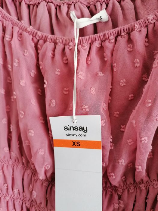 Sukienka z falbanką Sinsay rozm xs