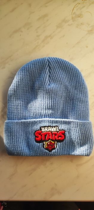 Шапка теплая на флисе голубая.