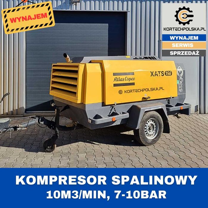 Wynajem KOMPRESORY Atlas Copco XAHS 186 10m3/min 12bar wypożyczalnia