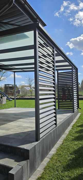 Pergole zadaszenia ogrody zimowe wiaty tarasy szklo aluminium