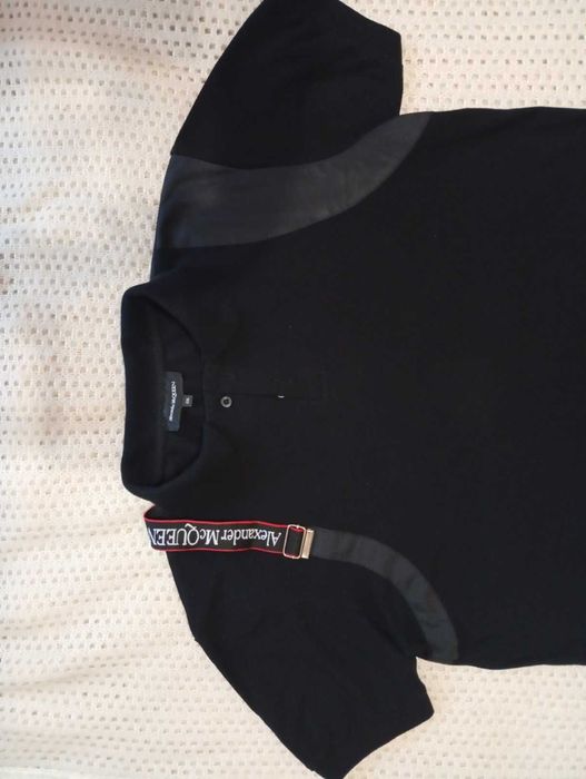 футболка поло alexander mcqueen черная