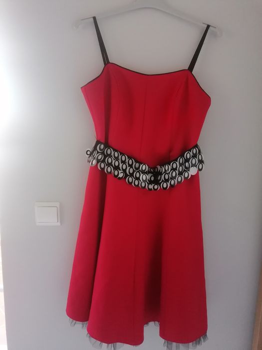 Vestido vermelho de cerimónia