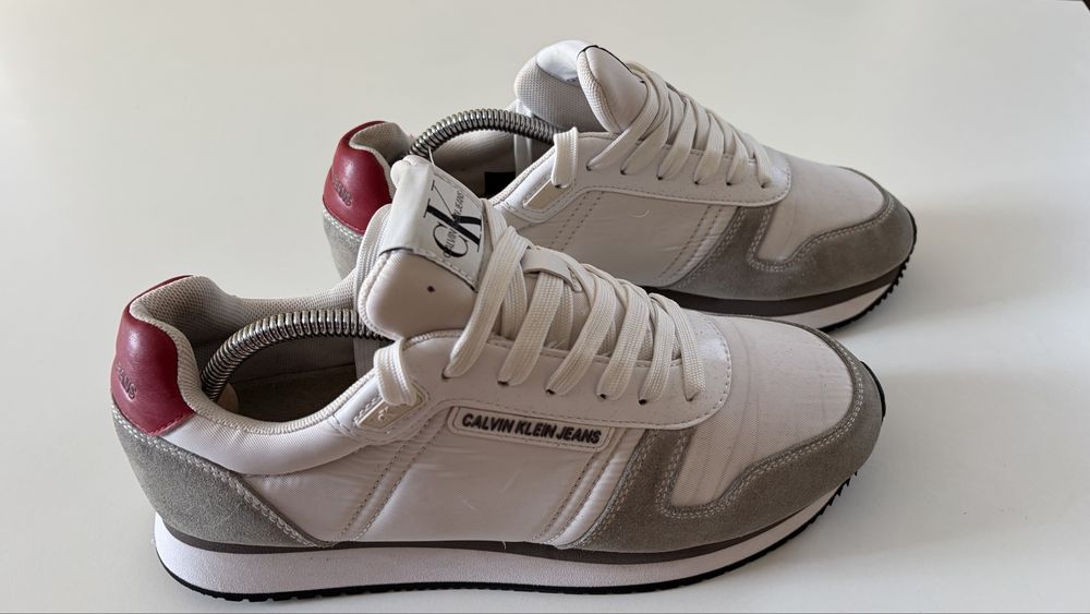 Оригінальні шкіряні кеди кросівки Calvin Klein Bright White білі  літні легкі сучасні зручні