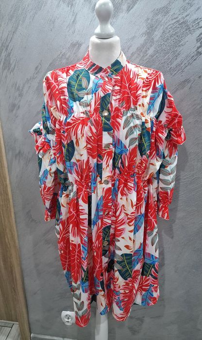 Nowa sukienka kolorowa szmizjerka oversize