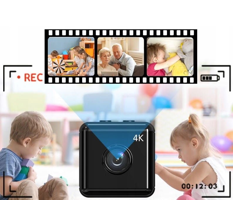 Mini Kamera Szpiegowska 4K z Detekcją Ruchu WiFi