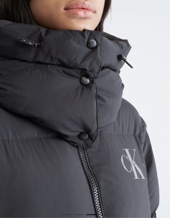 Теплий пуховик пальто длінна куртка Calvin Klein 50-52 розмір XL