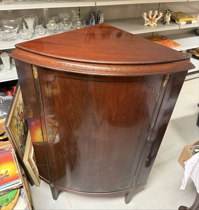 Antyk stara Duża narożna szafka kątnik owalny szafa drewniana