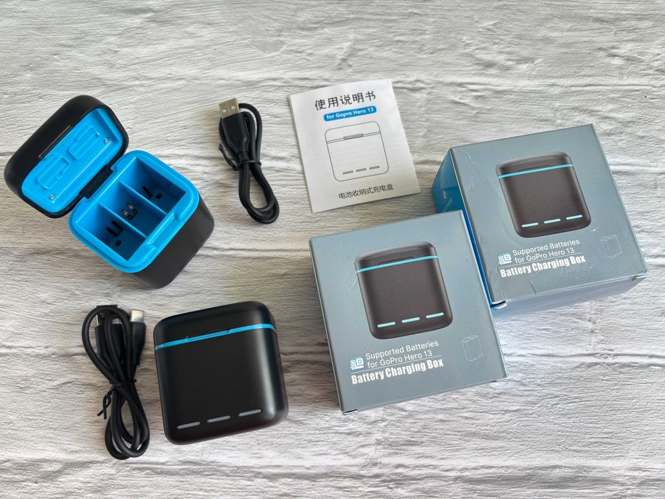 Зарядний бокс для GoPro 13/12/11/10/9/8/7/6 зарядное устройство GoPro