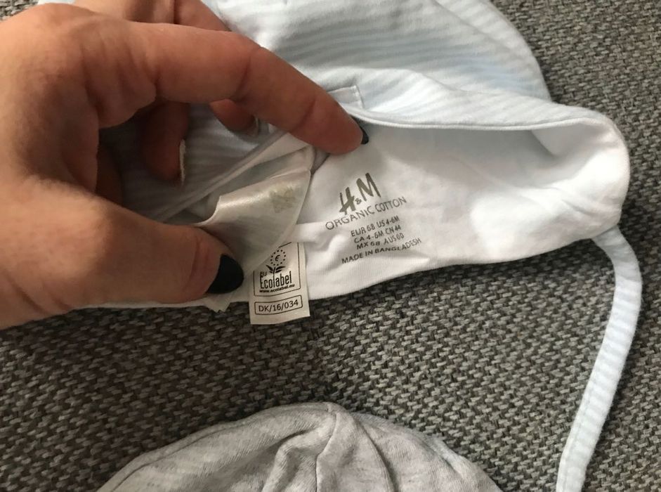 Zestaw czapeczek niemowlęcych h&m 68cm, 4-6 mies