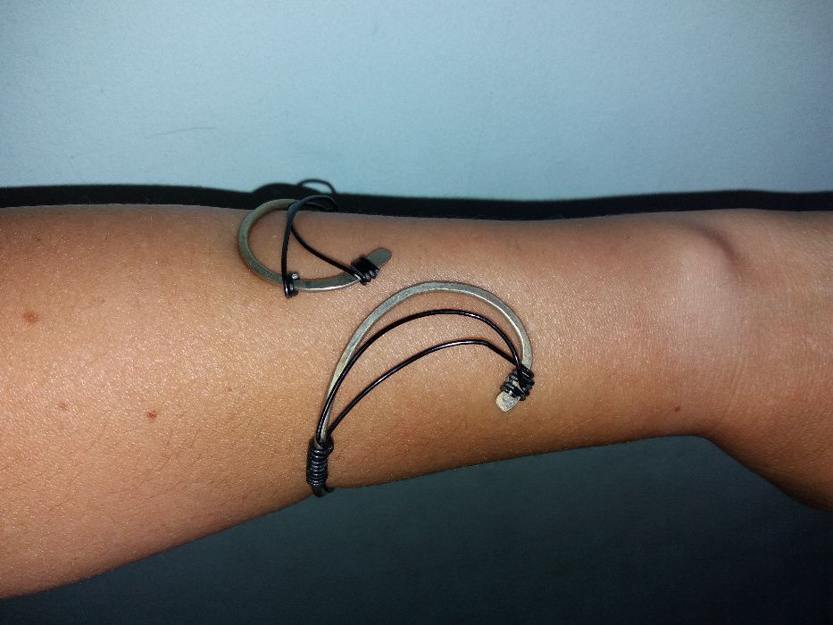 Pulseira de metal boho, artesanal