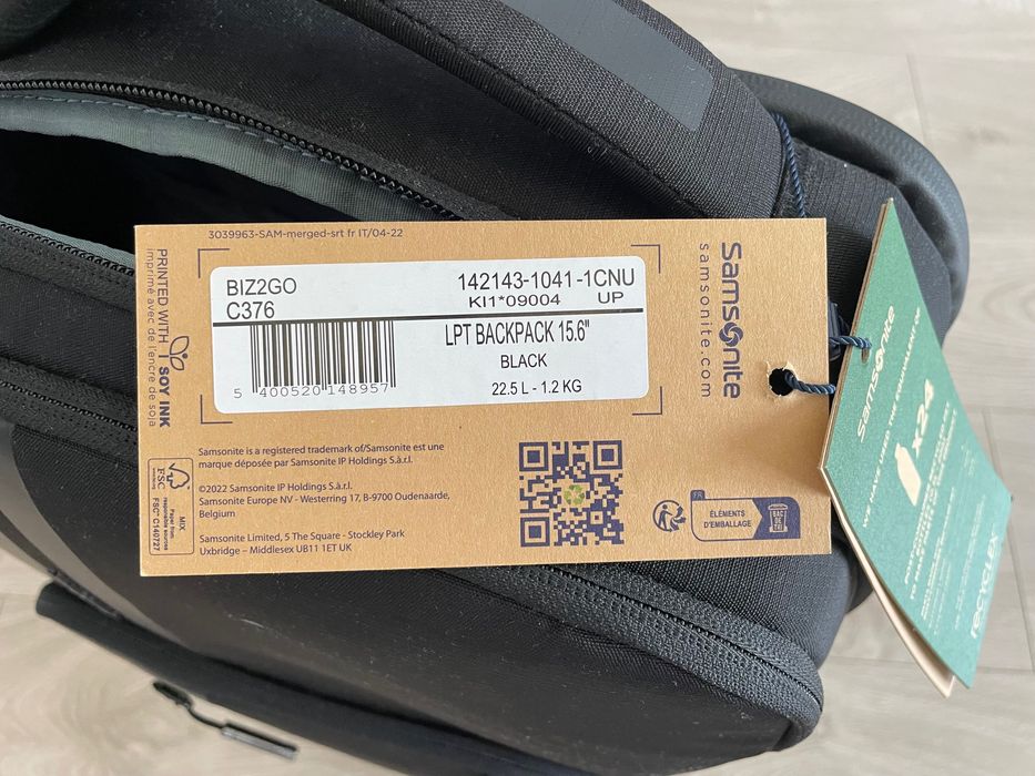 Samsonite biz2go c376 plecak wodoodporny na laptopa 15.6”