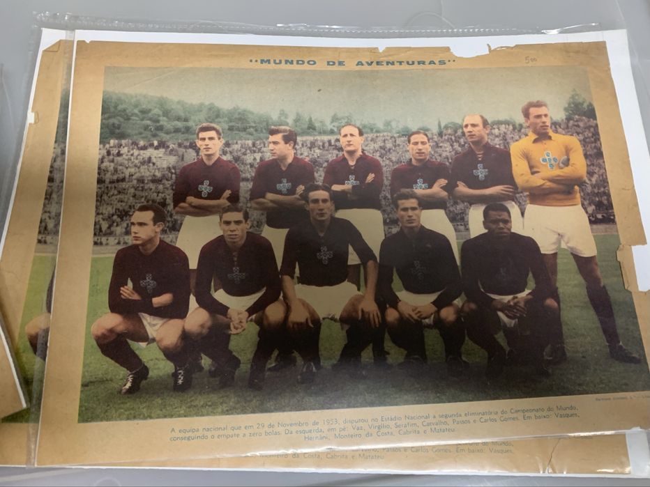 Separatas Mundo de Aventuras Futebol anos 50