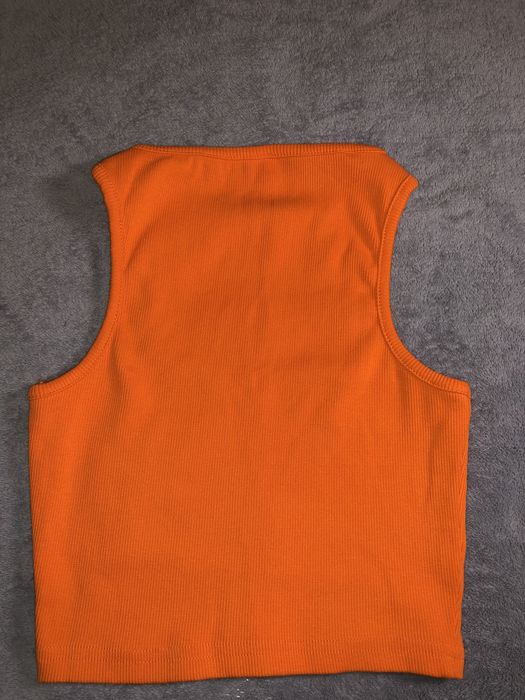 Top jaskrawopomarańczowy , prążkowany