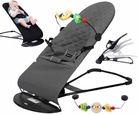 NOWY Leżaczek Bujaczek 2w1 Dla Dziecka Niemowląt Składany Regulowany