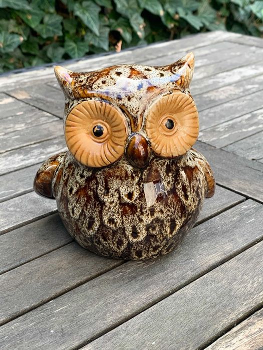 figurka porcelanowa, ceramiczna Sowa, stan idealny, Vintage