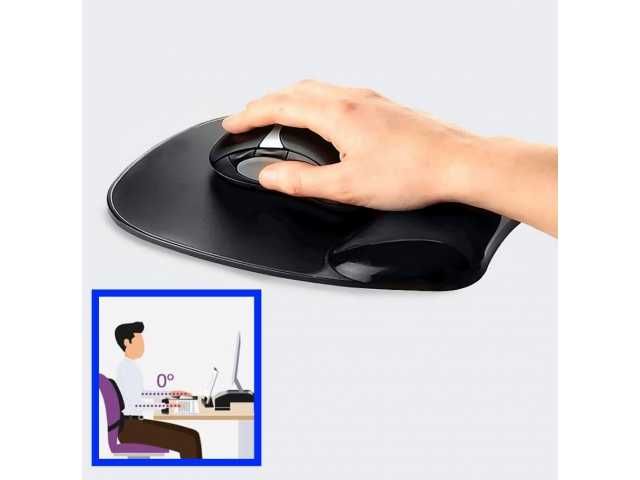 Podkładka ergonomiczna pod mysz dłoń nadgarstek silikon czarna