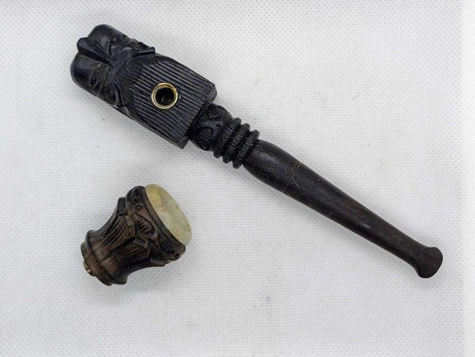 Cachimbo antigo artesanato da Índia para fumar tabaco