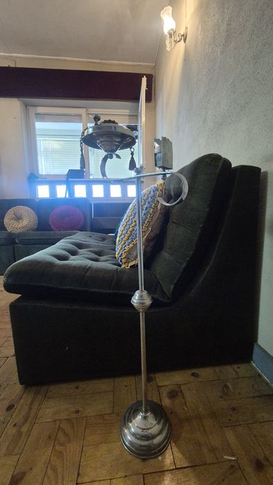 Sofá de veludo modular (4 módulos de 60cm + mesa de centro)