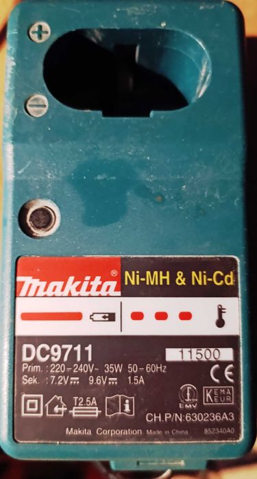 Оригінальний зарядний пристрій Makita DC9711 (7.2V - 9.6V) Ni-Cd / Ni-MH