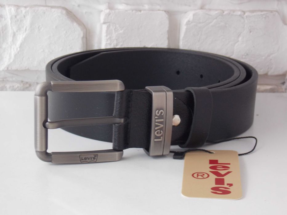 Мужской кожаный ремень Levis 501 / шкіряний пояс чоловічий для джинс