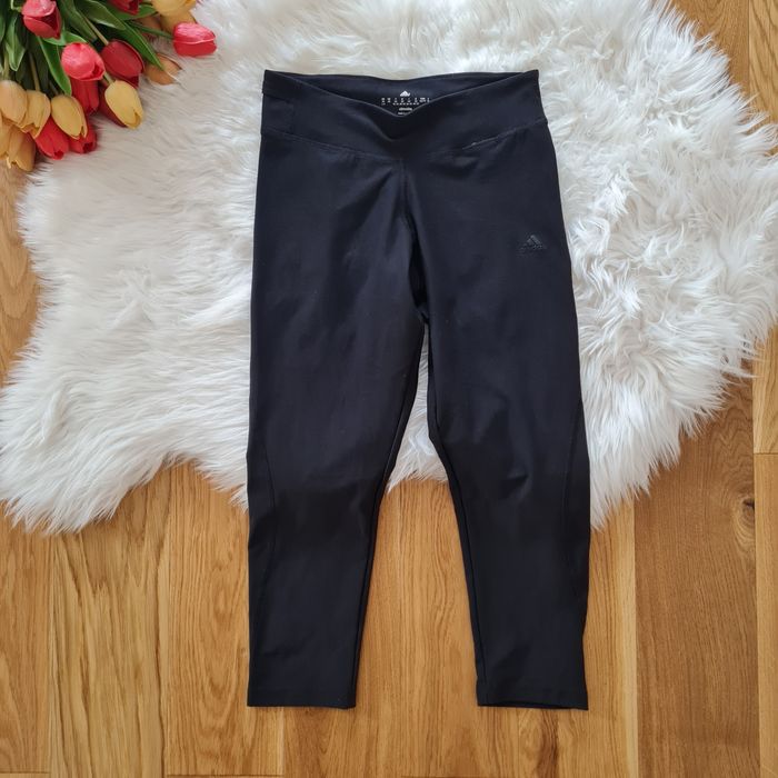 Legginsy Adidas Climalite 3/4 czarne sportowe do jogi biegania XS Leggings Sport Tights Black