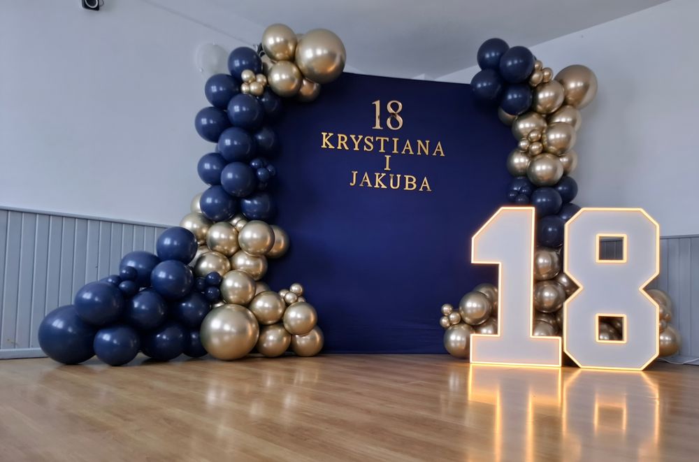 Cyfry led dekoracja urodzinowa