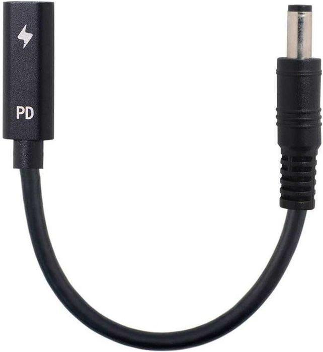 Cablecc PD кабель USB C Female to DC 5.5x2.1 mm 18–20 V
