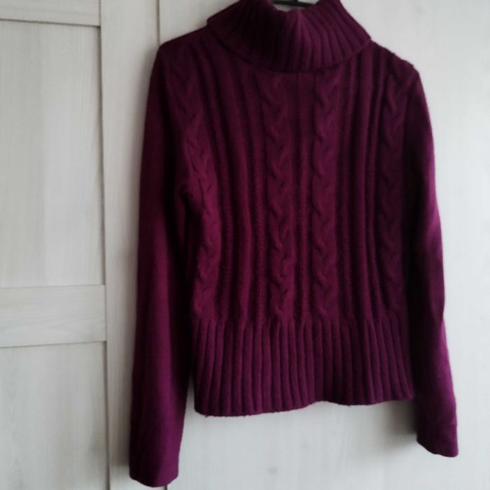 Sweter golf bordowy