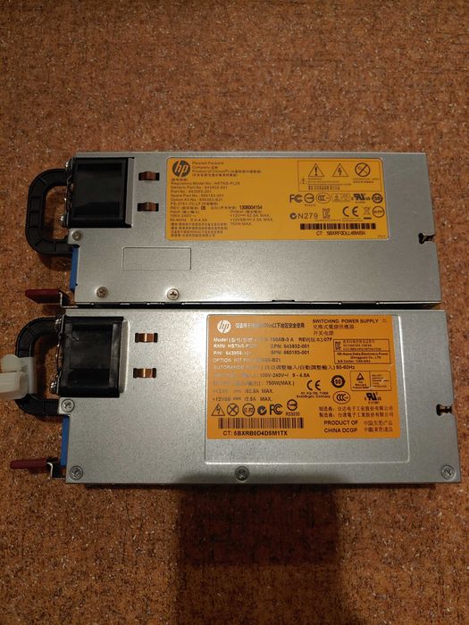 Серверный блок питания HP 750w DPS-750AB-3 A \\ HSTNS-PL29 (12 вольт ...