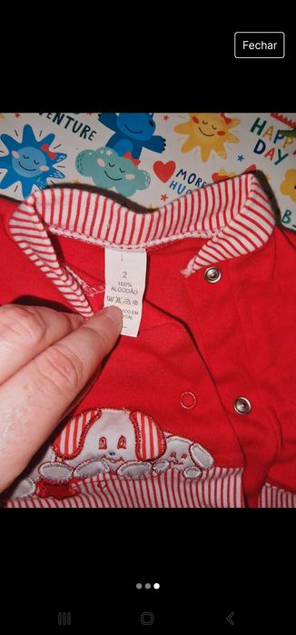 Babygrow vermelho 2 meses