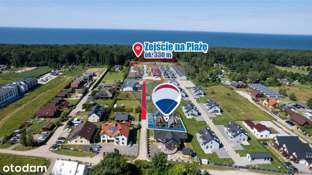 Dom 330 m od zejścia na plażę: Mielenko 1A