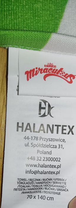 Duży Ręcznik biedronka i czarny Kot