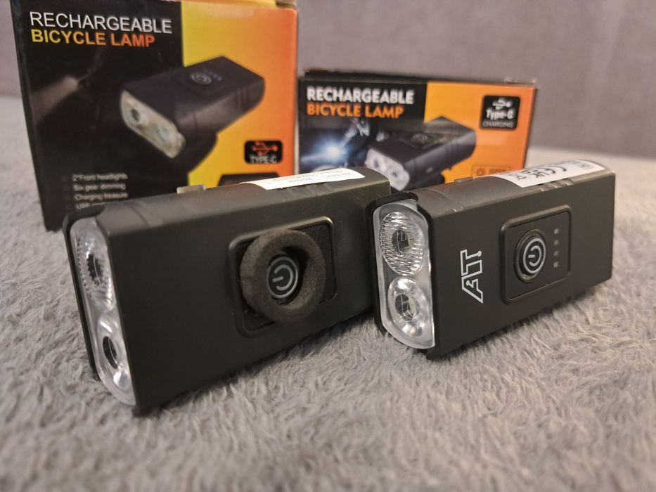 2 sztuki Mocne Lampki Rowerowe USB C komplet NOWE