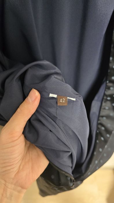 Офісна/коктейльна графітово-сіра у горох сукня Globe EU 42/UK 14 (48-