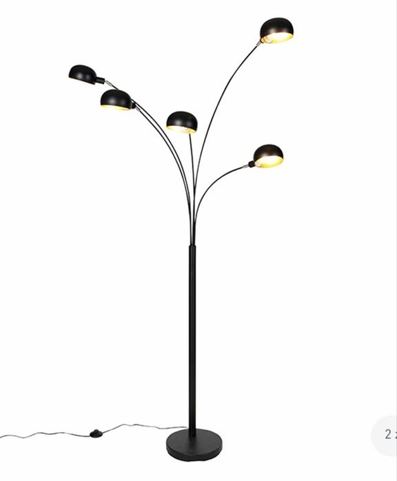 Designerska czarna lampa