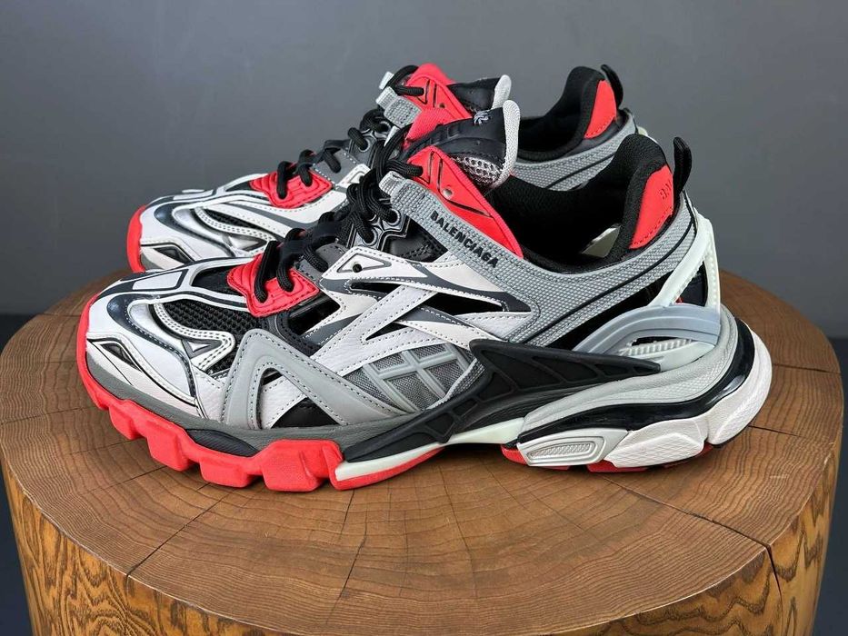 !SALE! Balenciaga Track 2.0 Grey White Red Premium 39 40 41 42 43 44 45 46 баленсіага трак
