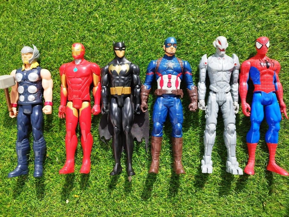 6 Super-Heróis Marvel e DC Comics 30cm