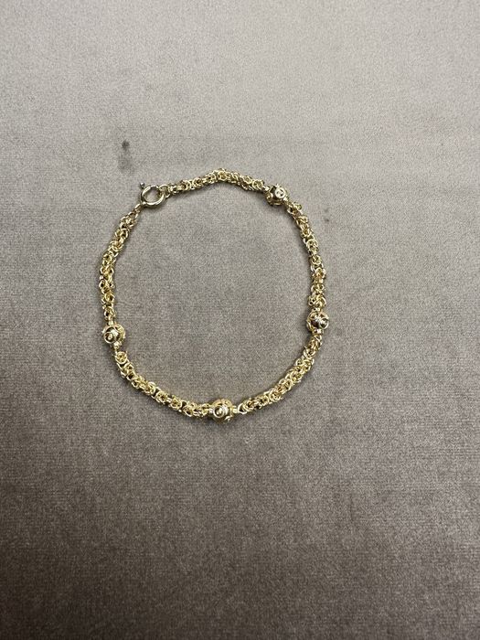 Pulseira com contas de Viana em prata dourada