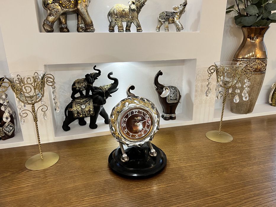 Zabytkowy Kryształowy Limitowana Ed. zegar rosyjski Majak Stan idealny