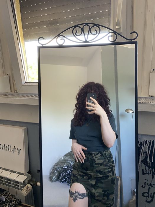 Spódnica moro maxi z rozcięciem 90% bawełna