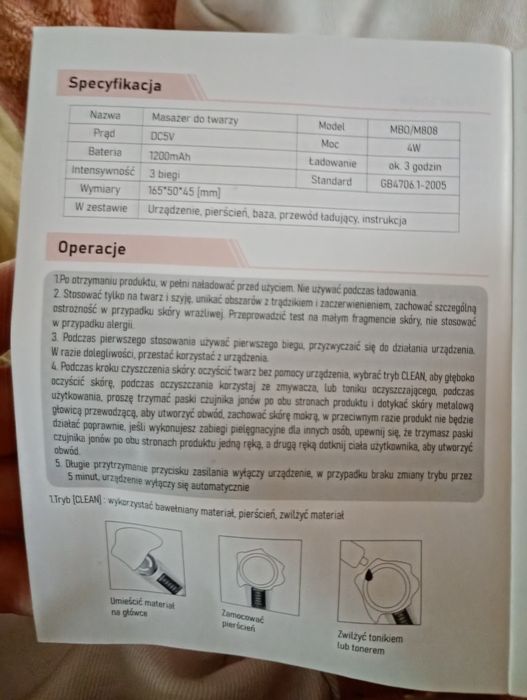 Emprez Mezoterapia Bezigłowa Masażer do twarzy EMS 5w1 Polska Marka