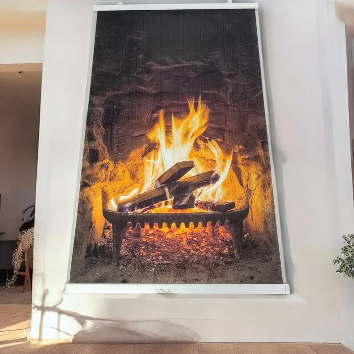 Обігрівач настінний плівковий інфрачервоний Картина. Полум'я, 450Вт