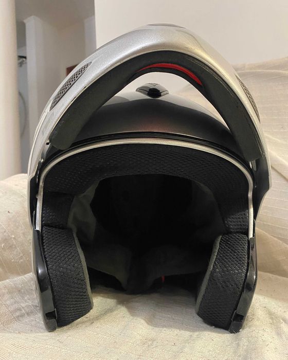 Capacete modular Airoh AR 300 - cinza prata (tam. M)