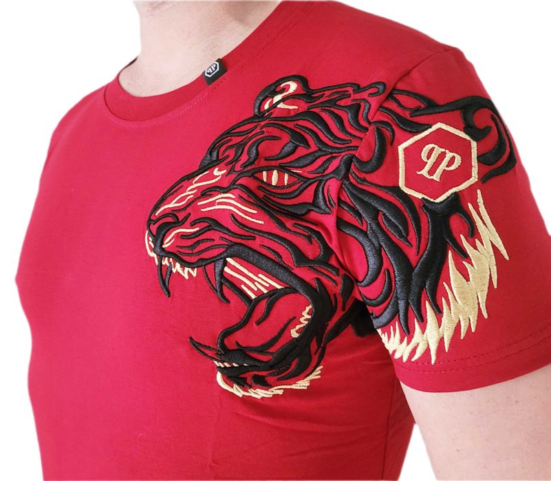 Philipp Plein T-shirt Koszulka Tiger Red