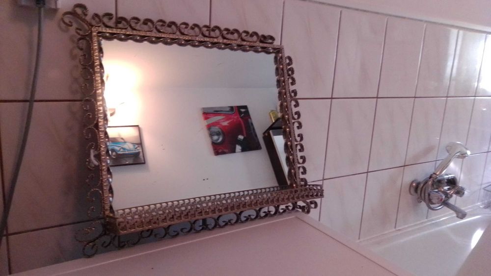 Lustro z półką ozdobne