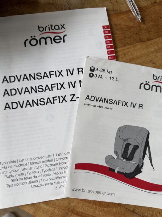 fotelik Britax Romer Advansafix  IV R 9-36kg