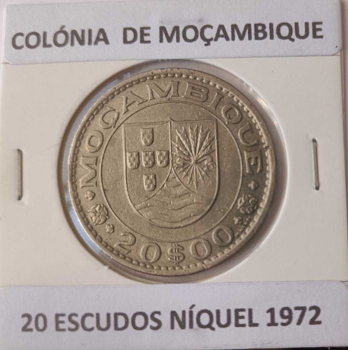 2 Moedas Portuguesas 20 Escudos ( Níquel ) da Ex Colónia de Moçambique