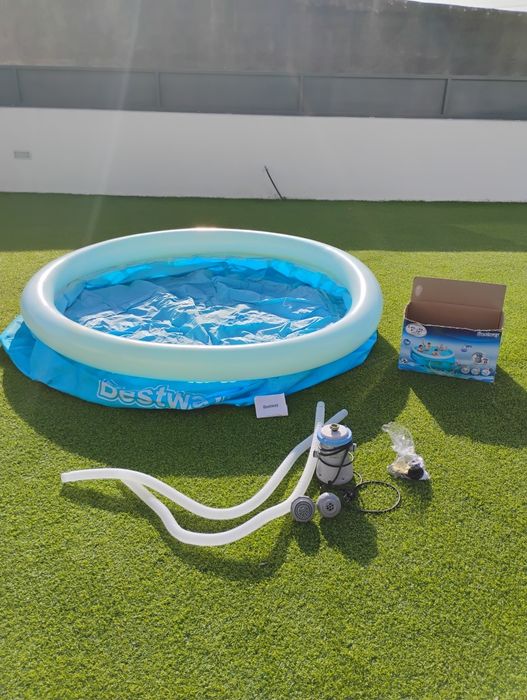 Piscina Insuflável APO Fast Set 2300L + Bomba de Filtro (244 x 66 cm) - BESTWAY